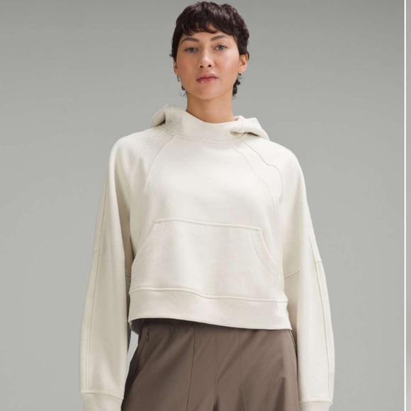 lululemon athletica Tops - lululemon  Scuba Hoodie Bone Color Size M/L like new condition